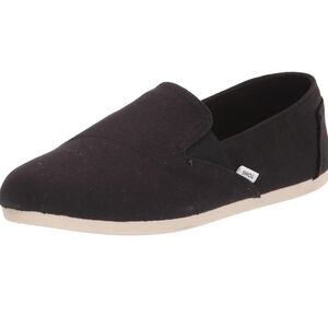 Toms Black Canvas Loafers